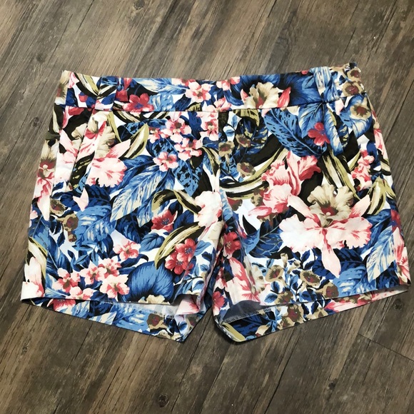 J. Crew Pants - J. Crew Trending Floral Stretch Shorts SZ 12 EUC